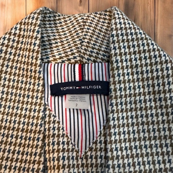 Tommy Hilfiger Plaid Blazer Gray Check Women’s Size 2 Workwear - Picture 3 of 11